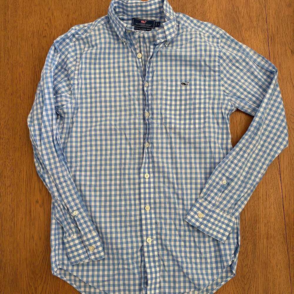Men's Vineyard Vines Gingham Button Down - Small